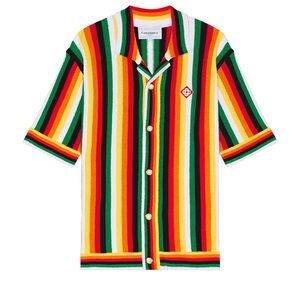 CASABLANCA
Striped Towelling Shirt - Colorful Striped Men's Shirt